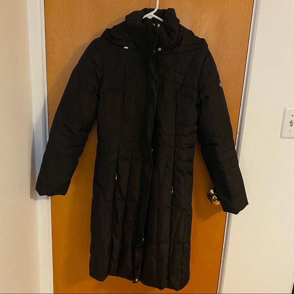 Like new, knee length Calvin Klein Black Winter Coat